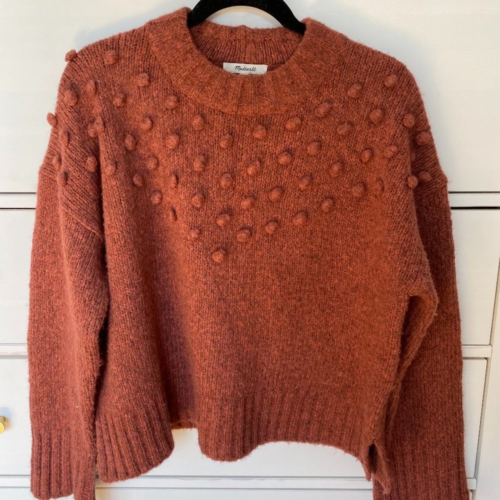 Gorgeous rust Madewell pom-pom sweater